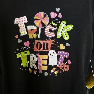 Girls Halloween Trick or Treat Shirt Size‎ 7 Cute Long Sleeve Top Festive Kid